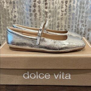 Dolce Vita Metallic Silver Flats